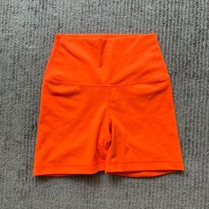 neon orange biker short